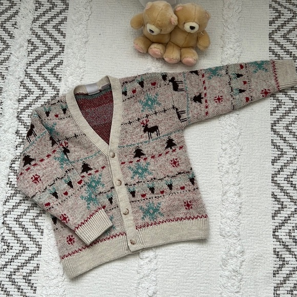 Zara Other - Zara 4-5T Cardigan Holiday Theme